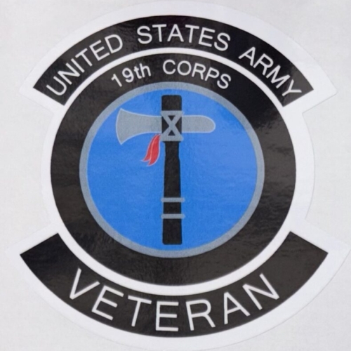 US Army 19th Corps Veteran Sticker