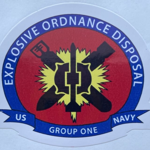 USN EOD Explosive Ordnance Disposal Group One Sticker