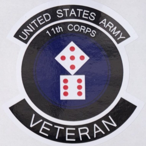 US Army 11th Corps Veteran Sticker