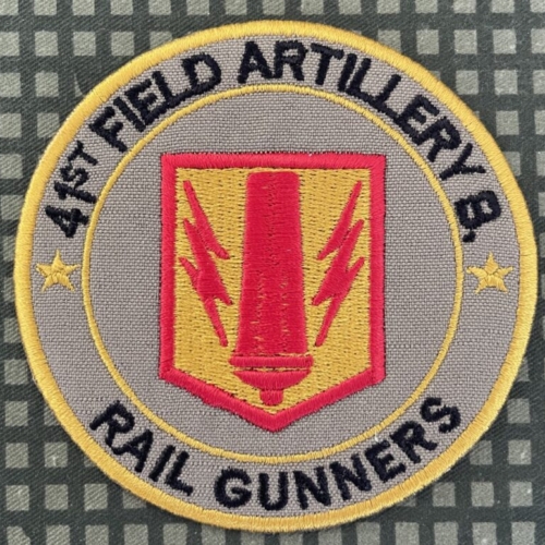 US Army 41st Field Artillery Brigade “Rail Gunners” Patch