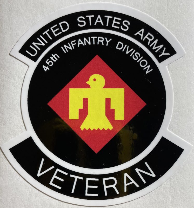 Us Army 45th Infantry Division Veteran Sticker Decal Patch Co