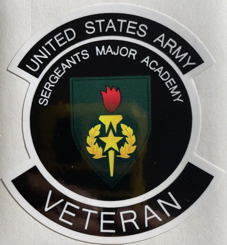 Us army sergeants major academy veteran sticker decal patch co