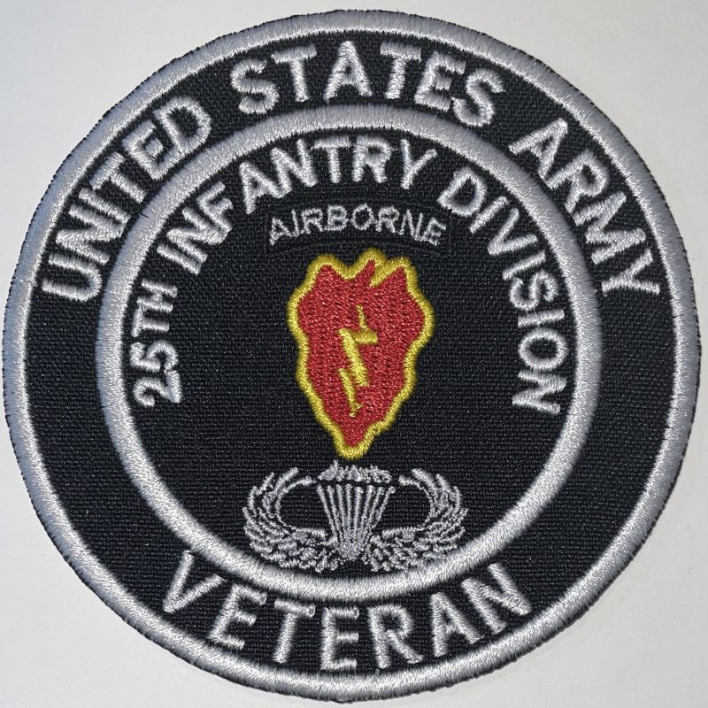 US Army 25th Infantry Division Airborne Veteran Patch - Decal Patch - Co