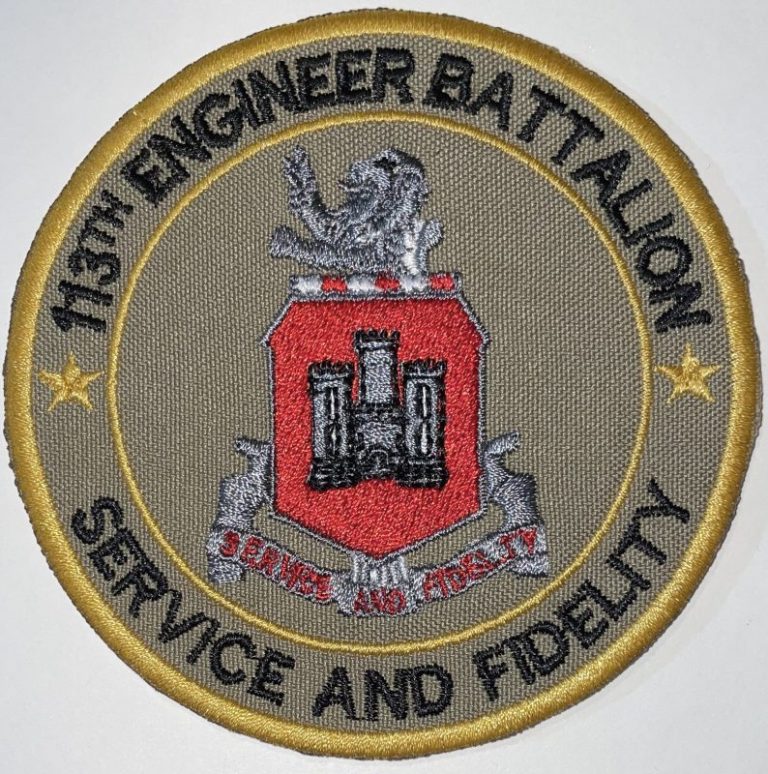 Us Army 113th Engineer Battalion Service And Fidelity Patch Decal