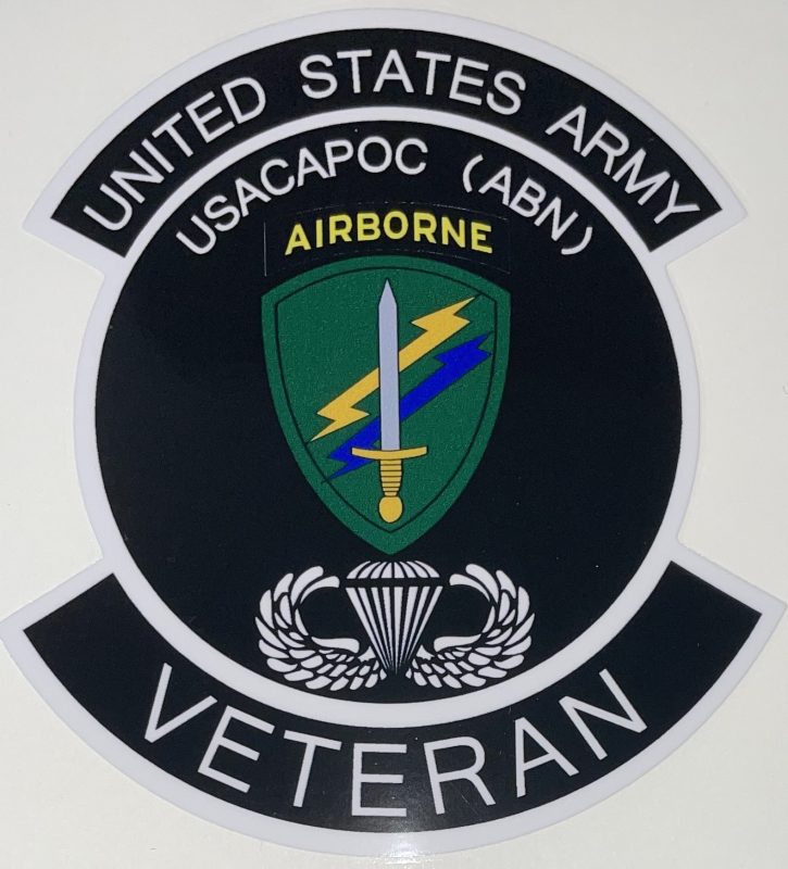 USACAPOC Civil Affairs & Psychological Operations Command Airborne patch m/e USACAPOC Civil Affairs & Psychological Operations Command Airborne patch m/e