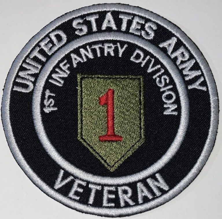 US Army 1st Infantry Division Veteran Patch - Decal Patch - Co