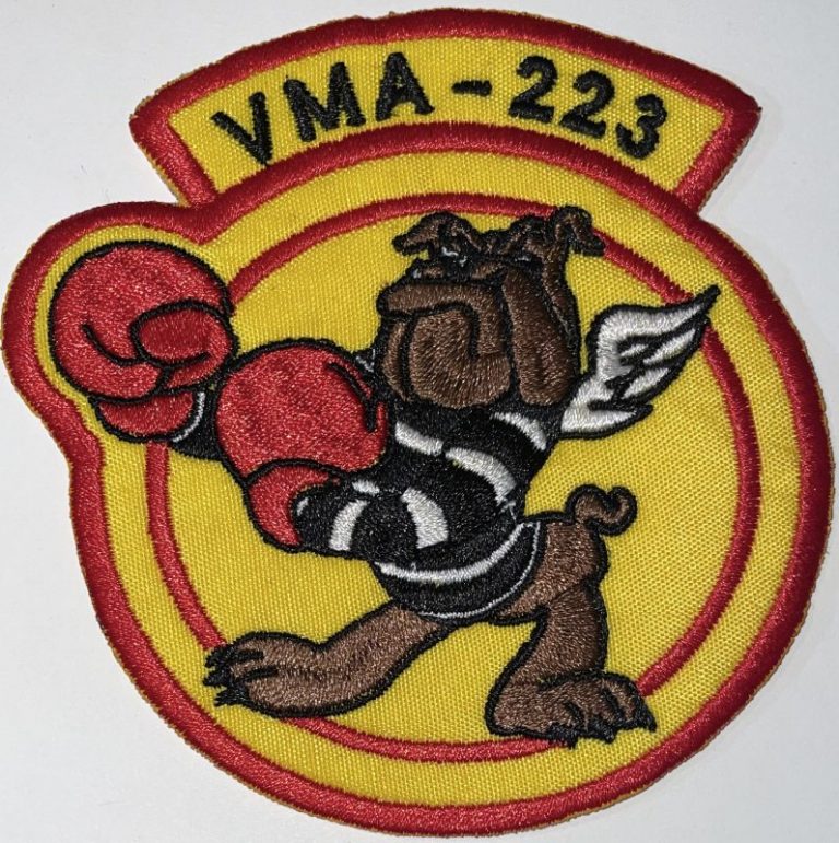 USMC VMA223 Marine Attack Squadron 223 ‘‘The Bulldogs” Patch Decal