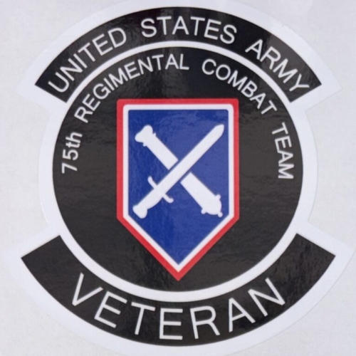 US Army 75th Regimental Combat Team Veteran Sticker