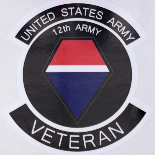 US Army 12th Army Veteran Sticker