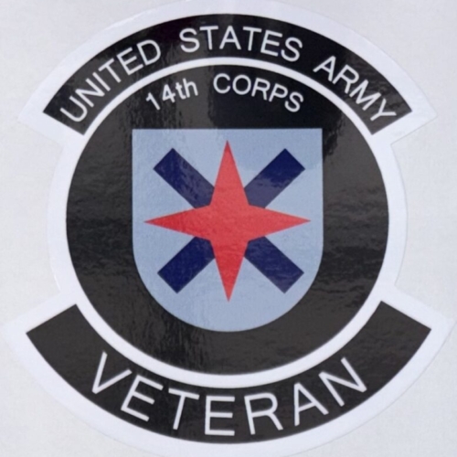 US Army 14th Corps Veteran Sticker