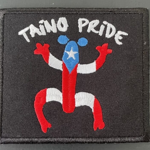 Puerto Rico Coqui Frog Taino Pride Patch Black