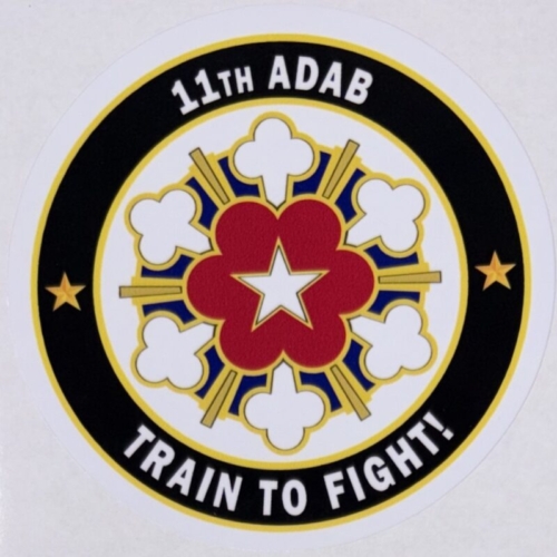US Army 11th ADAB Air Defense Artillery Brigade “Train to Fight!” Sticker