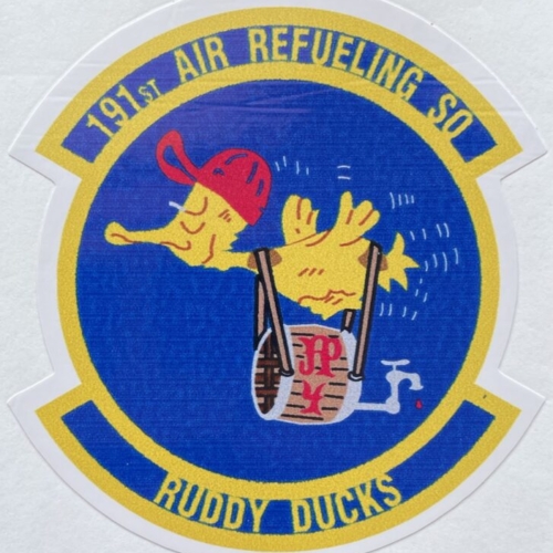 USAF 191st Air Refueling Squadron “Ruddy Ducks” Sticker