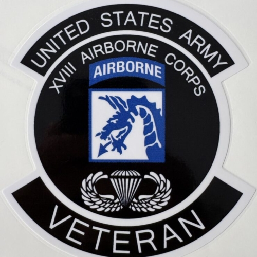 US Army XVIII Airborne Corps Veteran Sticker D634