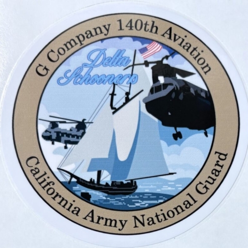 US Army California Army National Guard 140th Aviation G Company Sticker