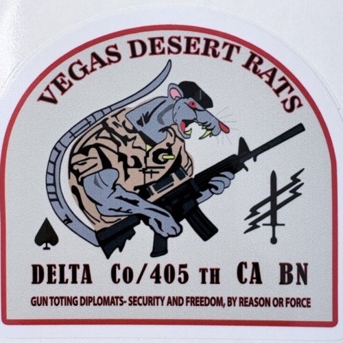 US Army Vegas Desert Rats Delta Co. 405th CA BN Sticker