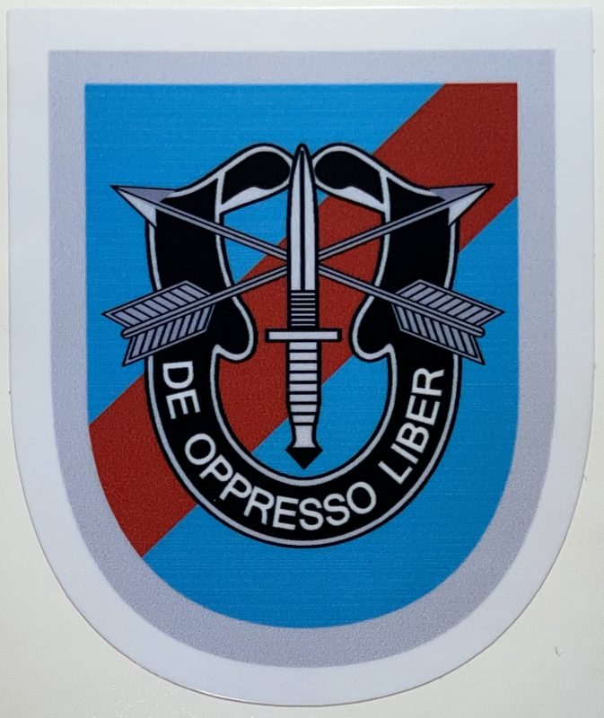 STICKER U S ARMY FLASH 20TH SPECIAL FORCES GROUP