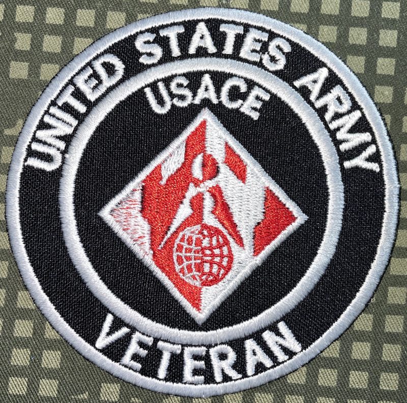 US Army USACE US Corps of Engineers Veteran Patch - Decal Patch - Co