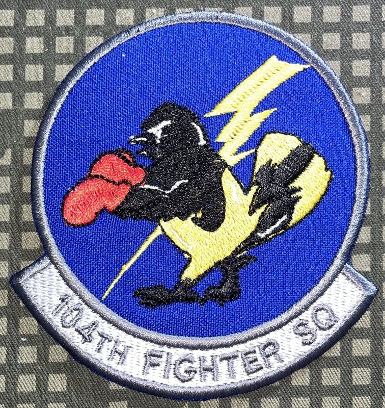 USAF 104th Fighter Squadron Patch - Decal Patch - Co