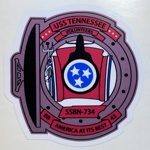 USN USS Tennessee SSBN-734 America at its Best Sticker