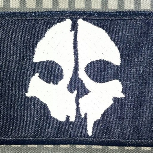 Black/White COD Call Of Duty Ghosts Skull Patch