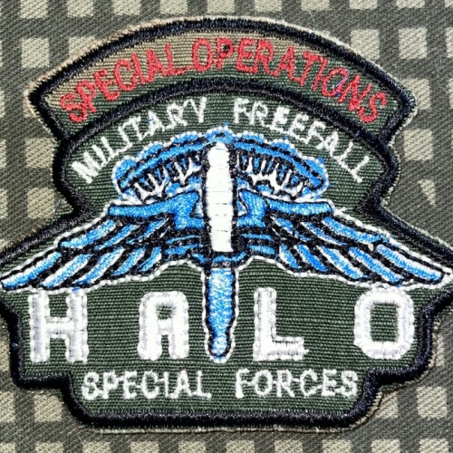 US Army Woodland Camo Military Freefall HALO Special Forces Patch