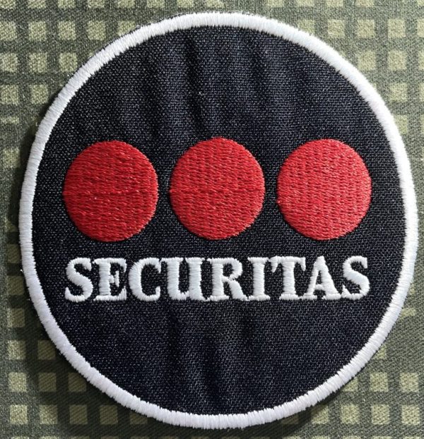 Securitas Private Security Contractors Patch Black/White Decal Patch Co