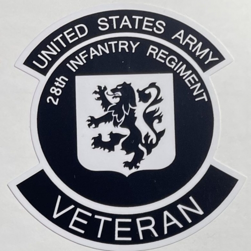 US Army 28th Infantry Regiment Veteran Sticker