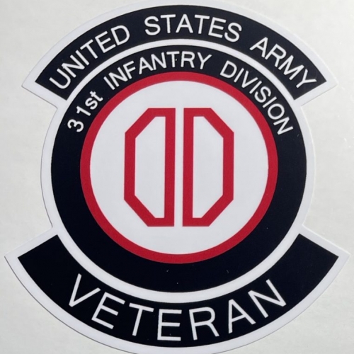 US Army 31st Infantry Division Veteran Sticker