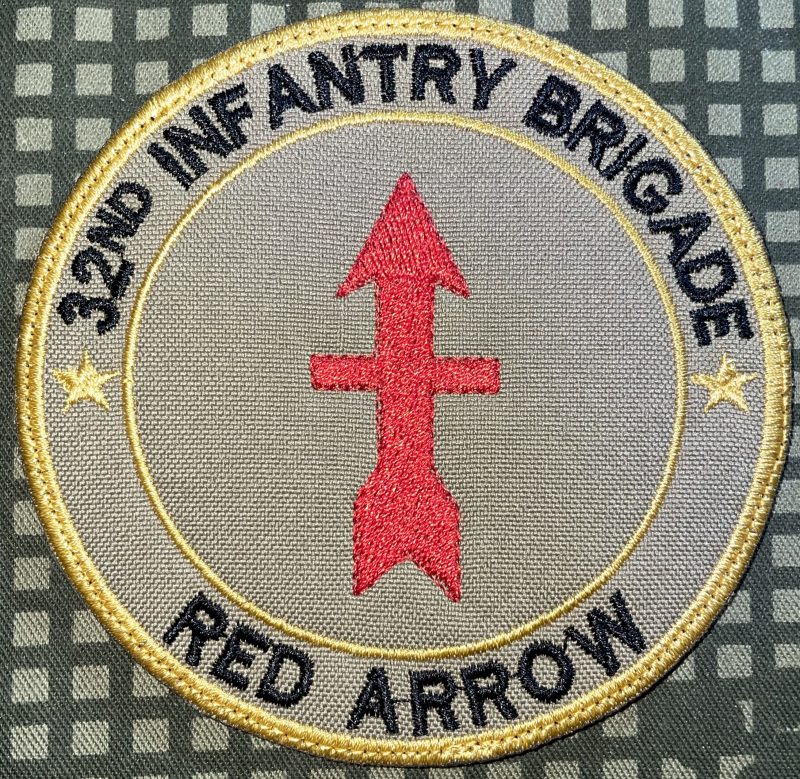 Us army 32nd infantry brigade red arrow patch decal patch co