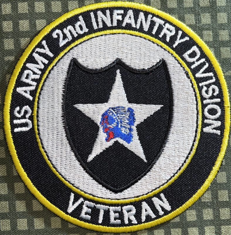 US Army 2nd Infantry Division Veteran Patch - Decal Patch - Co