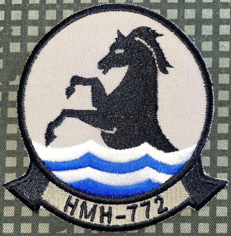 USMC HMH-772 Marine Heavy Helicopter Squadron Patch - Decal Patch - Co