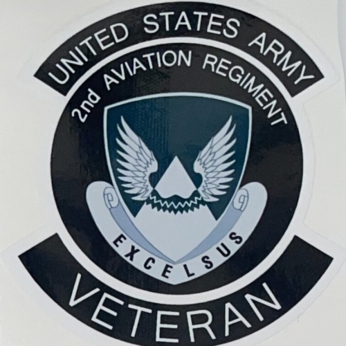 US Army 2nd Aviation Regiment “Excelsus” Veteran Sticker D269