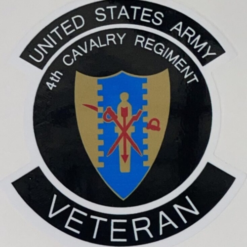 US Army 4th Cavalry Regiment Veteran Sticker D407