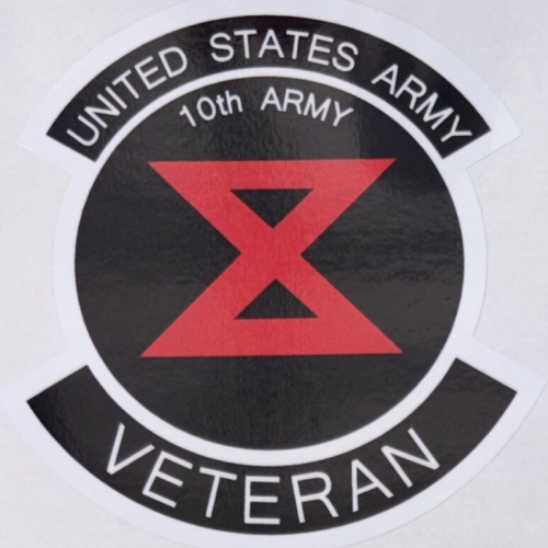 US Army 10th Army Veteran Sticker