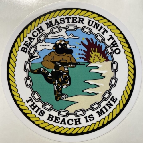USN BMU-2 Beachmaster Unit Two “This Beach Is Mine” Sticker