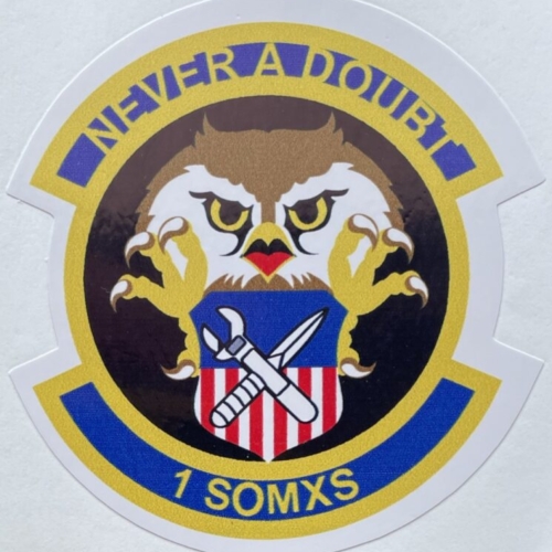 USAF 1 SOMXS 1st Special Operations Maintenance Sq Never a Doubt Sticker