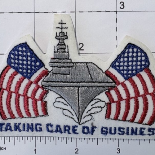 “Taking Care of Business” Embroidered Felt Patch